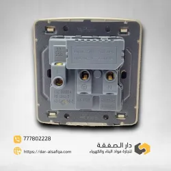 فيش - بلاك13A اشاره خشبي عريض متعدد مع 2USB 